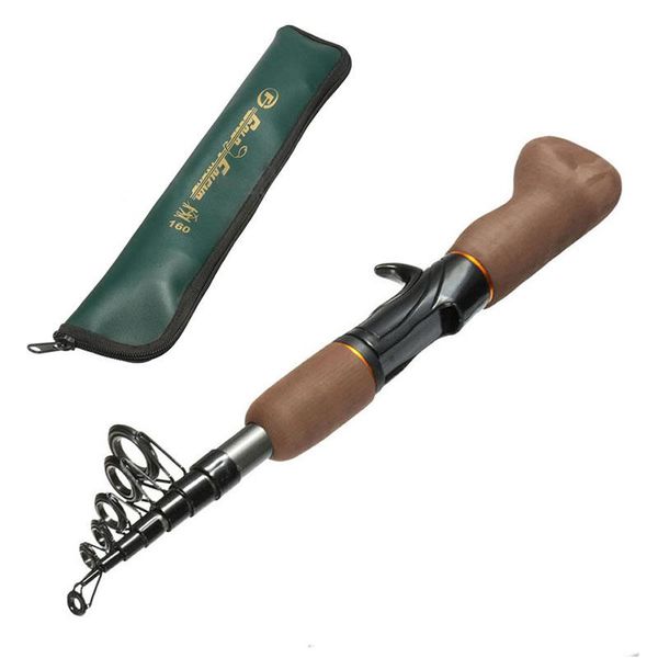 

1.6m portable carbon fiber telescope fishing rod travel sea rock spinning pole boat rods