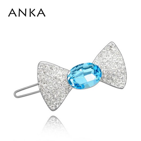 

hair clips & barrettes anka pretty cute crystal girl's bow shaped pins accessories knot main stone crystals from austrian #86359, Golden;silver