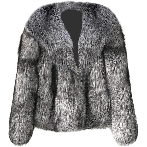 

women's fur & faux s-9xl short fashion imitation whole furry clothes winter clothing plus size leisure jacket women's coat, Black
