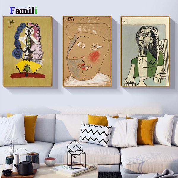 

vintage fashion abstract artist posters and prints canvas painting art wall pictures for living room home decoration-03