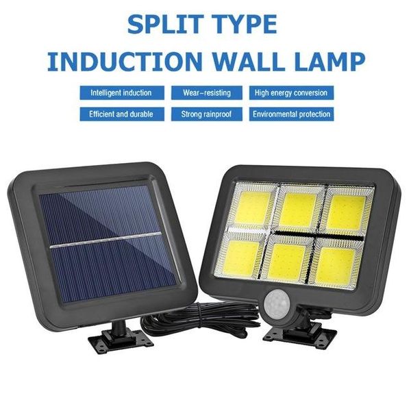 

solar powered light outdoors motion sensor sunlight waterproof wall emergency street security lamp for garden decoration outdoor lamps