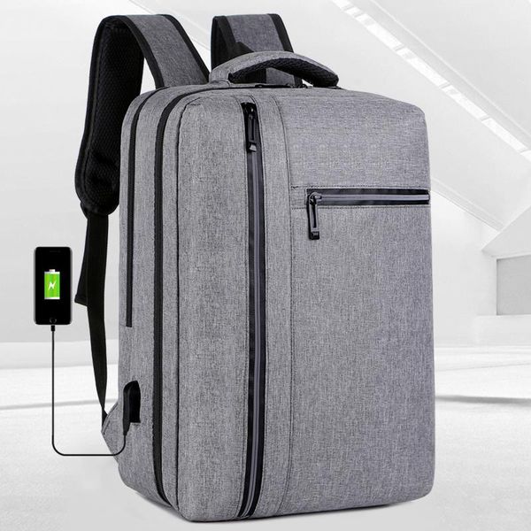 

backpack travel bags usb charging interface college boy large capacity lapreflect light oxford business men