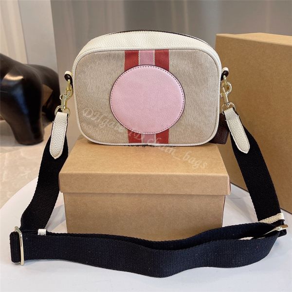 Bolsa Câmera rosa feminina ombro crossbody bolsa bolsas bolsas bolsas bolsas de lona de lona bolso carteira de bolso bolsa 2021 mulheres luxurys designers bolsas bolsas