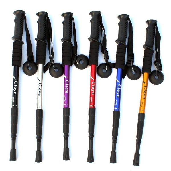 

walking stick trekking aluminum alloy climbing running trail canes shockproof hiking accessories poles