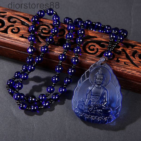

key chain 2021 shurangama mantra pendant ancient glass buddha tara yellow sweater chain, Silver