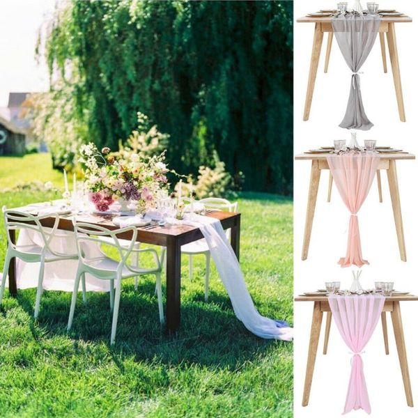 

table cloth 6 color premium chiffon 120x27 extra wide wedding runner decorations