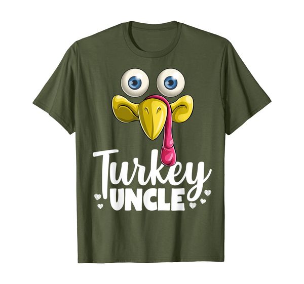 

thanksgiving turkey uncle funny holiday fall gift t-shirt, White;black