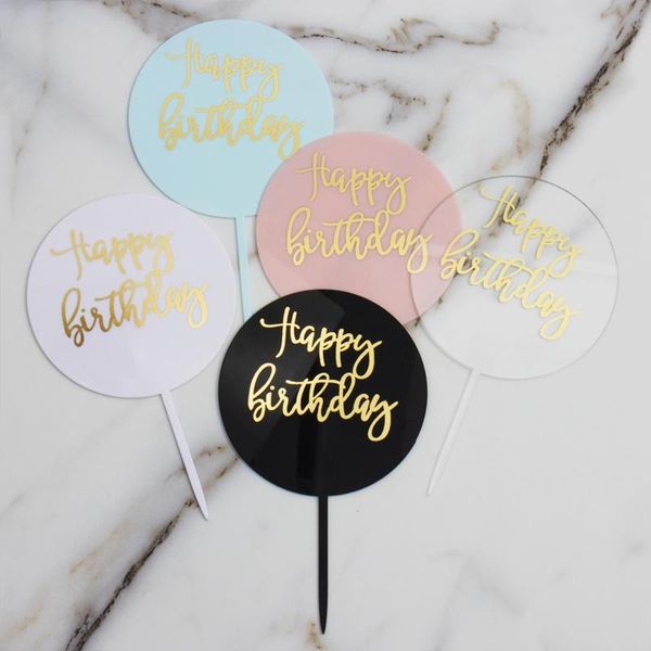 

other festive & party supplies acrylic happy birthday cake er bronzing decoration