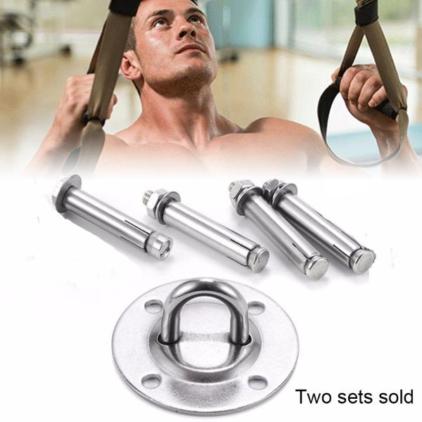 

accessories 2set swing fixed buckle hanging plate suspension stainless steel ceiling wall fan yoga hammock mounting hook strong bearing