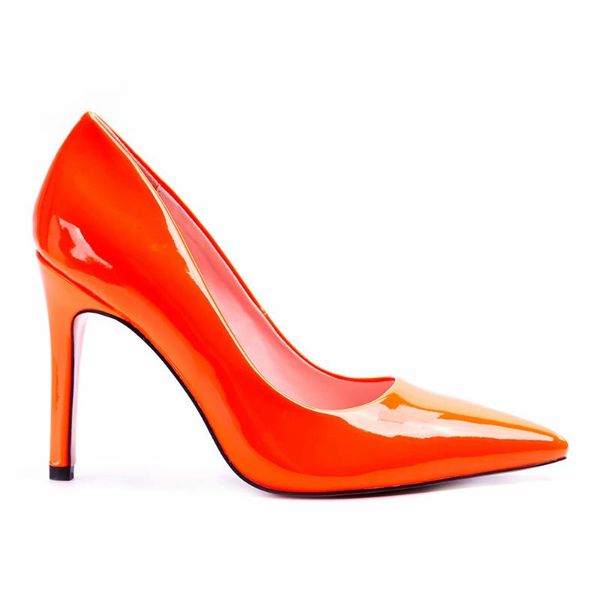 

dress shoes maxmuxun women closed pointed toe high kitten heels slip on party pumps  cm height fluorescent color, Black