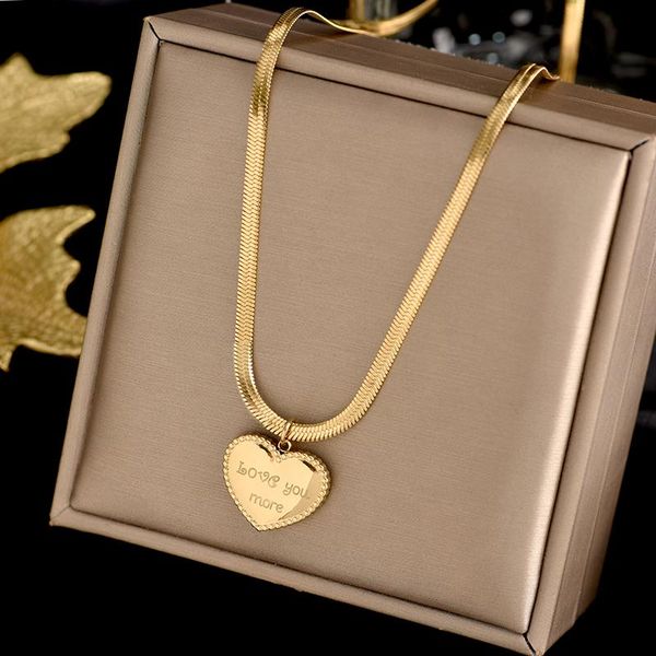 

chains 316l stainless steel no fading female ins tagram light luxury niche design feeling cold wind 2021 snake chain love necklace, Silver