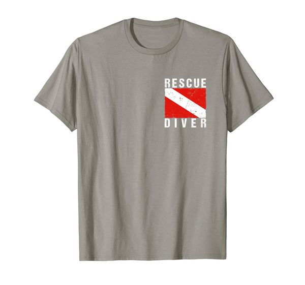 

scuba rescue diver t-shirt for instructors, students, divers, White;black