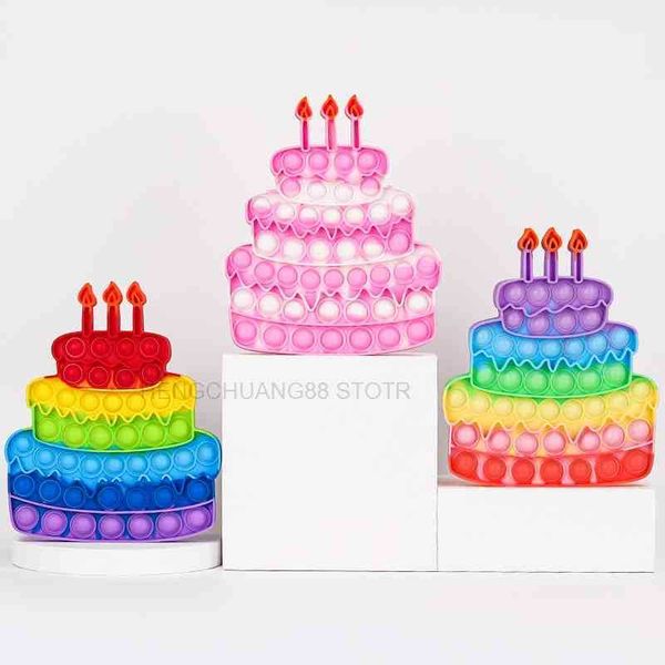 

2021 decompression fidget cake toy large rainbow luminous camouflage rodent control pioneer i am a master children deskeducational toys