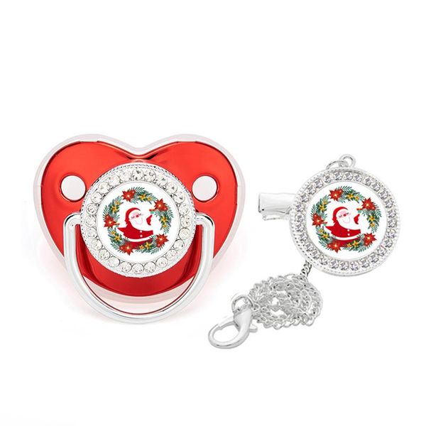 

pacifiers# christmas baby nipple and clips holder with cover luxury bpa silicone pacifier teether born 6-12m
