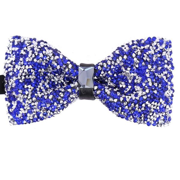 

neck ties fashion luxury diamond bow tie crystal bling butterfly knot for men wedding banquet feast club party bridegroom shinning, Blue;purple