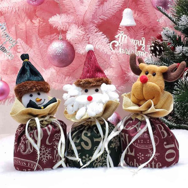 

decorations candy old man snowman elk bag christmas tree decoration gift bag
