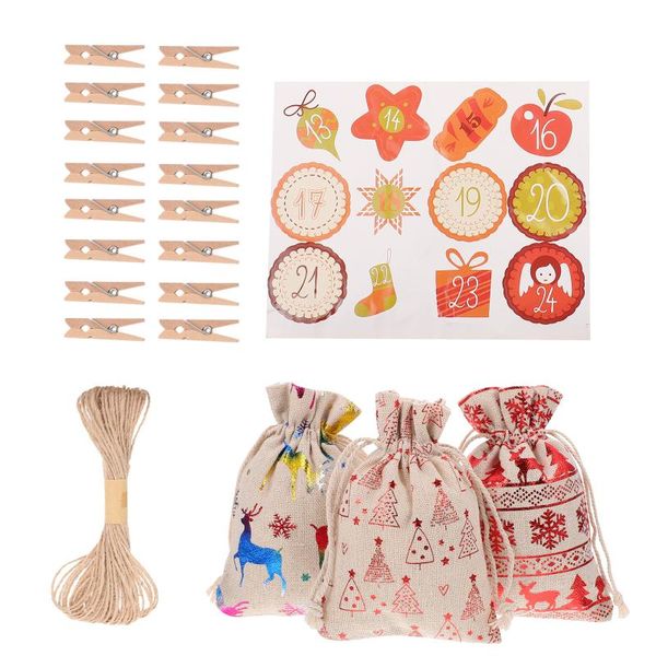 

gift wrap 1 set drawstring bags xmas party decors reusable present holders