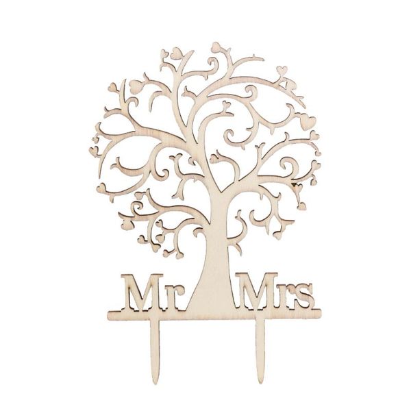 

other festive & party supplies mrs and tree style cake er with your last name wooden for wedding / anniversary birthday