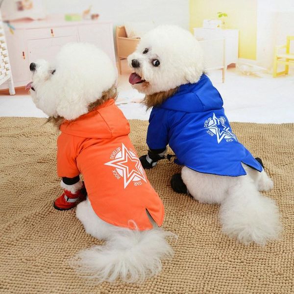 

dog apparel pet warm vest coatwindproof down jacket thickening hooded for small medium dogs puppy hoodies