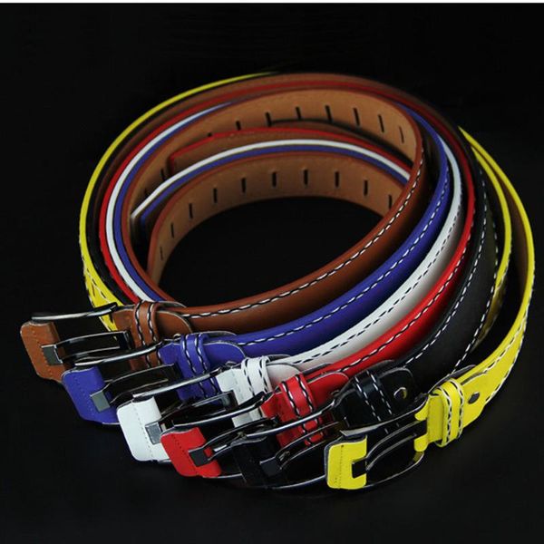 

belts fashion for women waist support leather smooth girdle buckle waistband leisure belt strap, Black;brown