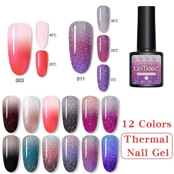 

nail polish thermal ultra-thin glitter 3 colors soak off uv gel color-chaging snowflake temperature color change art 25