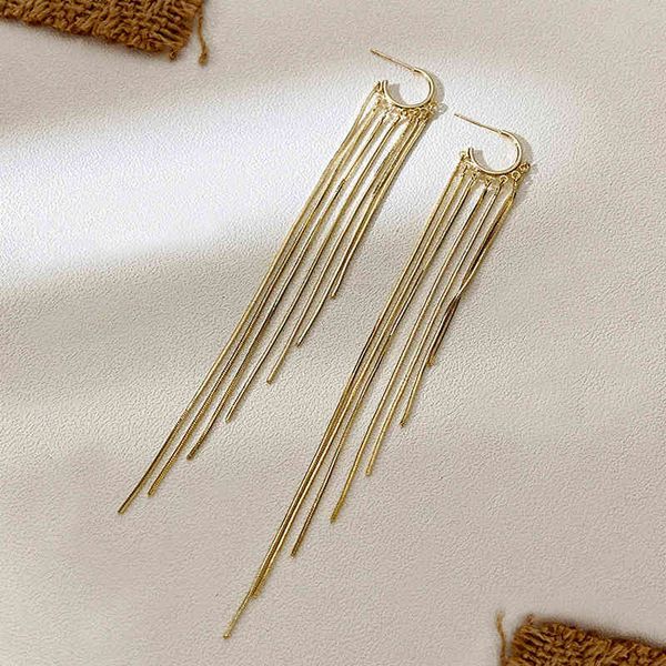 

special offer 70% off gold plated long tassel s925 silver needle earrings korean fashion temperament new net red female