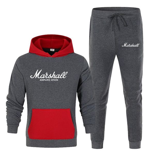 

men's tracksuits sportswear, pullover, sweater, two-piece hoodie and pants, for running, fitness, wholesale, sports underwear, Gray