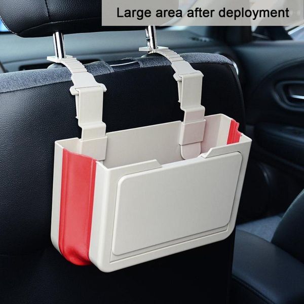 

car organizer garbage can back seat storage bag trash with cup holder traveling