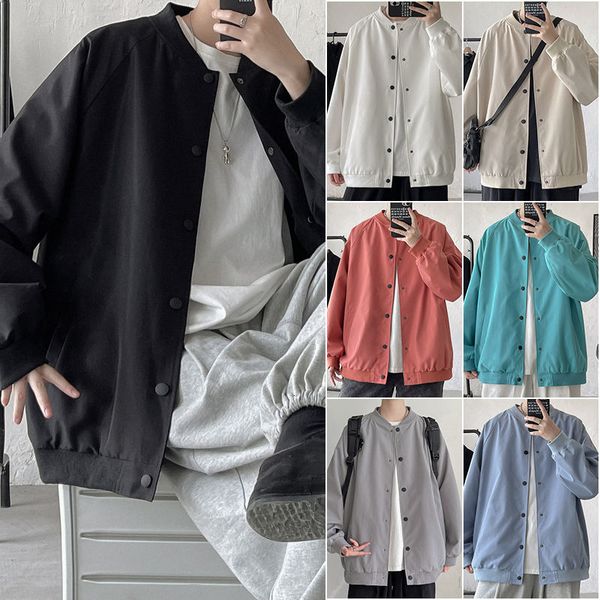 

men's jackets privathinker - men's large jacket, solid street coat, fashion windproof, brand clothing, autumn, 2021, Black;brown