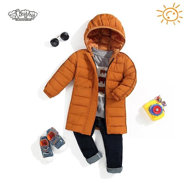 

coat 2021 winter warm long cotton jacket boys and girls children fashion hooded christmas down for boy, Blue;gray