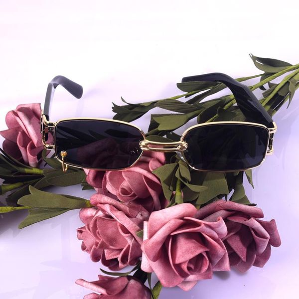 

sunglasses vintage men glasses womens trending square metal black lenses outdoor travel driving decorative, White;black