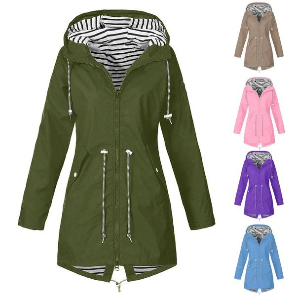 

women's jackets women coat waterproof windproof transition hooded outdoor hiking clothes outerwear lightweight raincoat, Black;brown