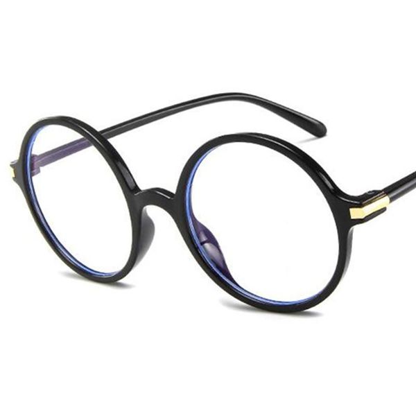 

sunglasses fashion anti-blue glasses women optical eyewear transparent simplicity eyeglasses round frame anti-uv spectacles, White;black
