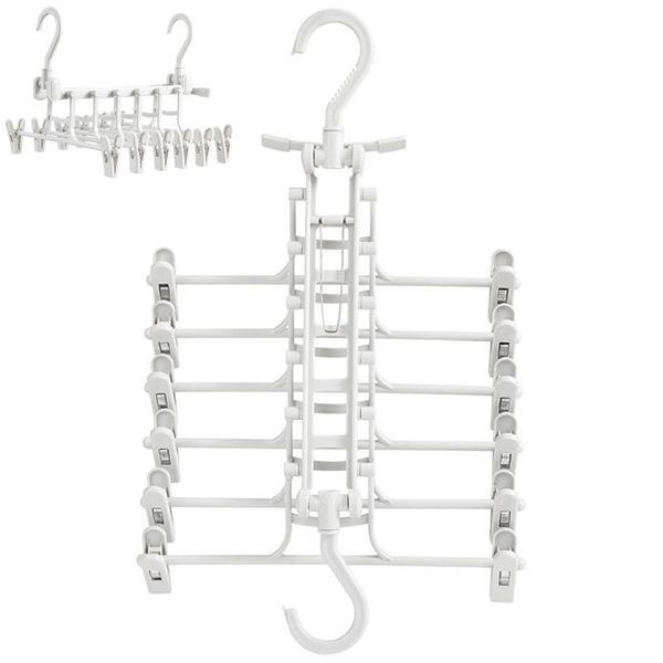 

hangers & racks gray multi-functional pants rack practical flexible shelf multi-layer trouser storage hanger adjustable non-slip clip organi