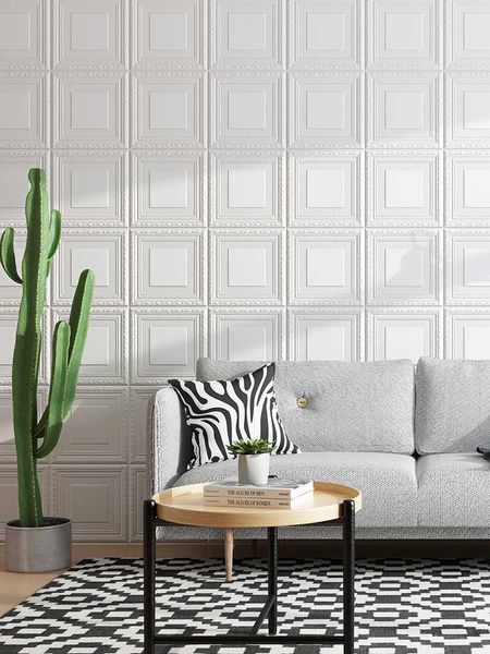 

wallpapers wallpaper self-adhesive 3d stereo wall stickers bedroom living room decoration tv background soft wrap skirt foam tile