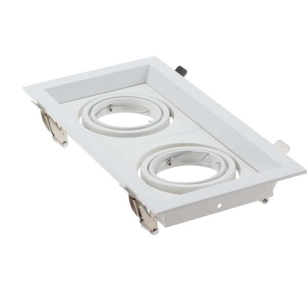 

downlights double heads led light fixtures 2 gu10/mr16 halogen lamp assembled recessed down frames