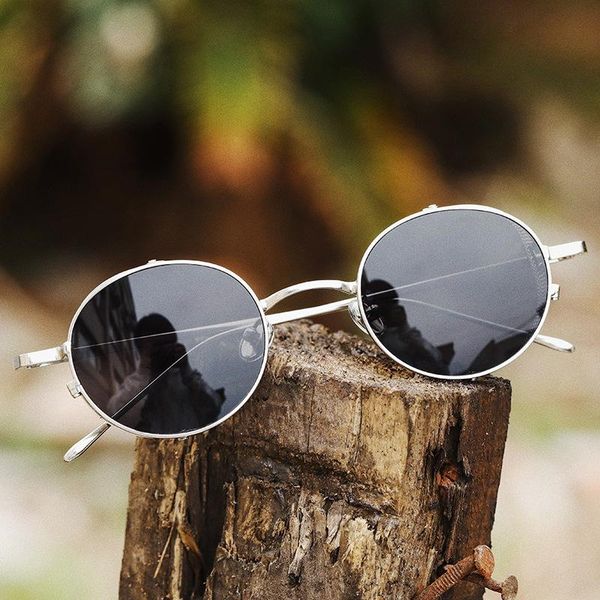 

sunglasses 2021 vintage classic round style steampunk anti blue ray eyewear mesh side shield sun glasses 918, White;black
