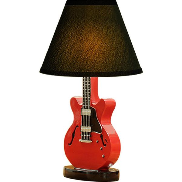 

table lamps modern resin guitar led bedroom bedside lamp nordic music vanity light lights living room home decor fixtures