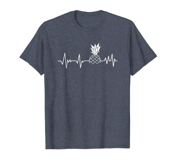 

pineapple heartbeat funny pineapple t-shirt, White;black