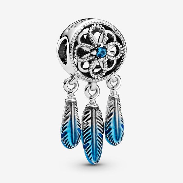 

2021 spring collection 925 sterling silver jewelry beads blue dreamcatcher charms 799341c01 fit european style bracelets necklaces diy gfit