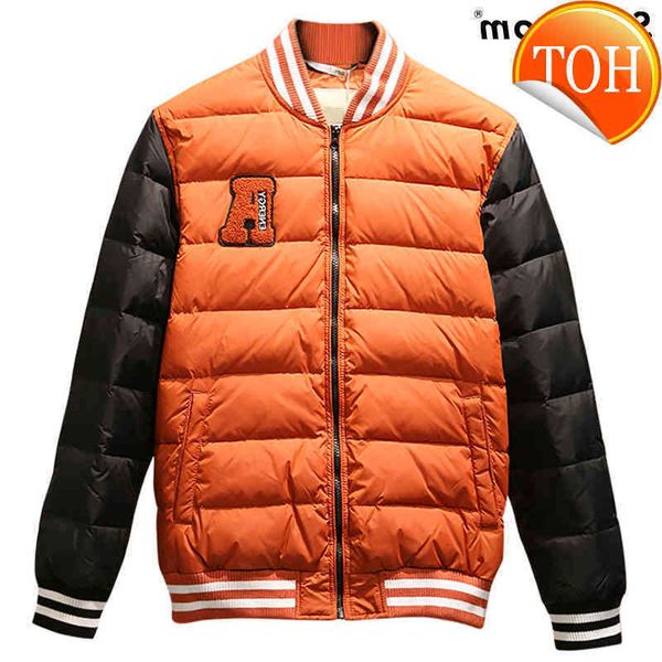 

supzoom new arrival zipper sale patchwork casual baseball uniform coat male jaqueta masculino bomber down jacket men rib sleeve, Black