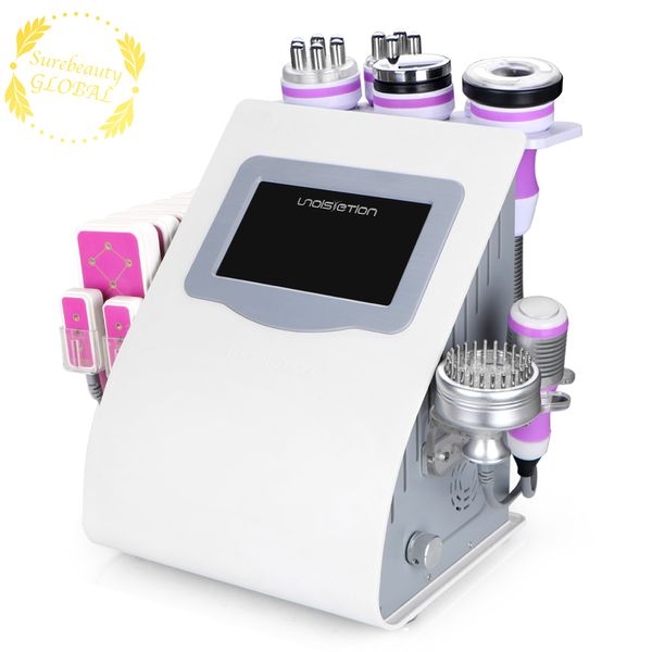 9 in 1 Spa Salone multifunzionale RF RF Vuoto sottovuoto Sollevamento macchina laser a ultrasuoni Rimozione della cellulite Affronto Sistema di cavitazione rassodante