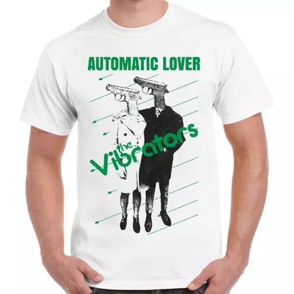 

the vibrators automatic lover punk retro t shirt 2254, White;black