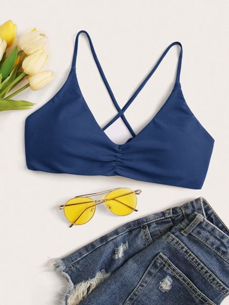 

ruched tie back bikini o0yr#, White;black