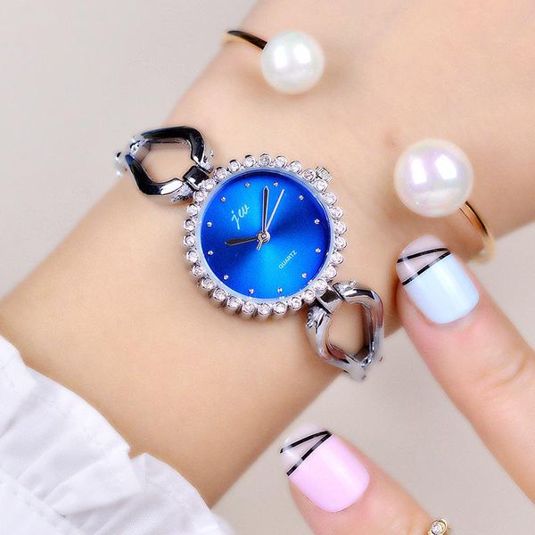 

wristwatches fashion jw brand rose gold watch women luxury crystal stainless steel wrist watches woman casual dress quartz ladies clock, Slivery;brown