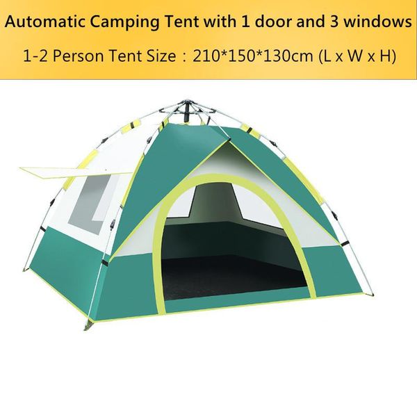 

tents and shelters 1-2 person tent automatic camping travel outdoor waterproof sunscreen mountaineering trekking fishing camp backpack
