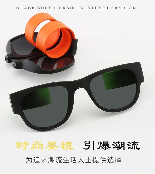 

sunglasses low moq fashion roll up sun glasses slap shades outdoor, White;black