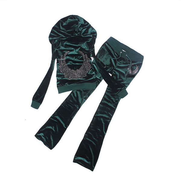 

fashion designer 2021 spring/fall brand gold flukes dust packages velours package women training suit hoodies and broek rose 3xl, Gray