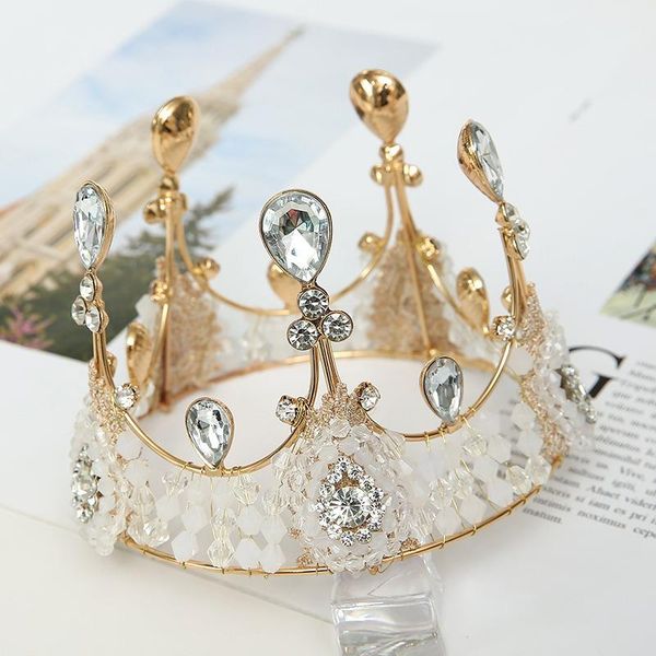 

other event & party supplies crown cake decoration pendant gold lace grand queen tiara vintage pearl crystal princess birthday bake bridal