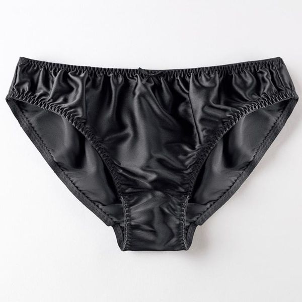 

women's panties womens 100% silk bow low-waisted ruffle thongs briefs bikinis underwear, Black;pink